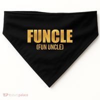 Limited Edition FUNCLE Fun Uncle Gold Print USA-Made Doggie Bandana thumb 0