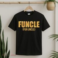 Limited Edition FUNCLE Fun Uncle Gold Print T-Shirt thumb 2