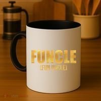 Limited Edition FUNCLE Fun Uncle Gold Print Coffee Mug thumb 4