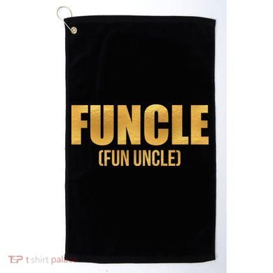 Limited Edition FUNCLE Fun Uncle Gold Print Golf Towel