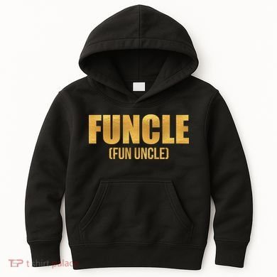 Limited Edition FUNCLE Fun Uncle Gold Print Kids Hoodie