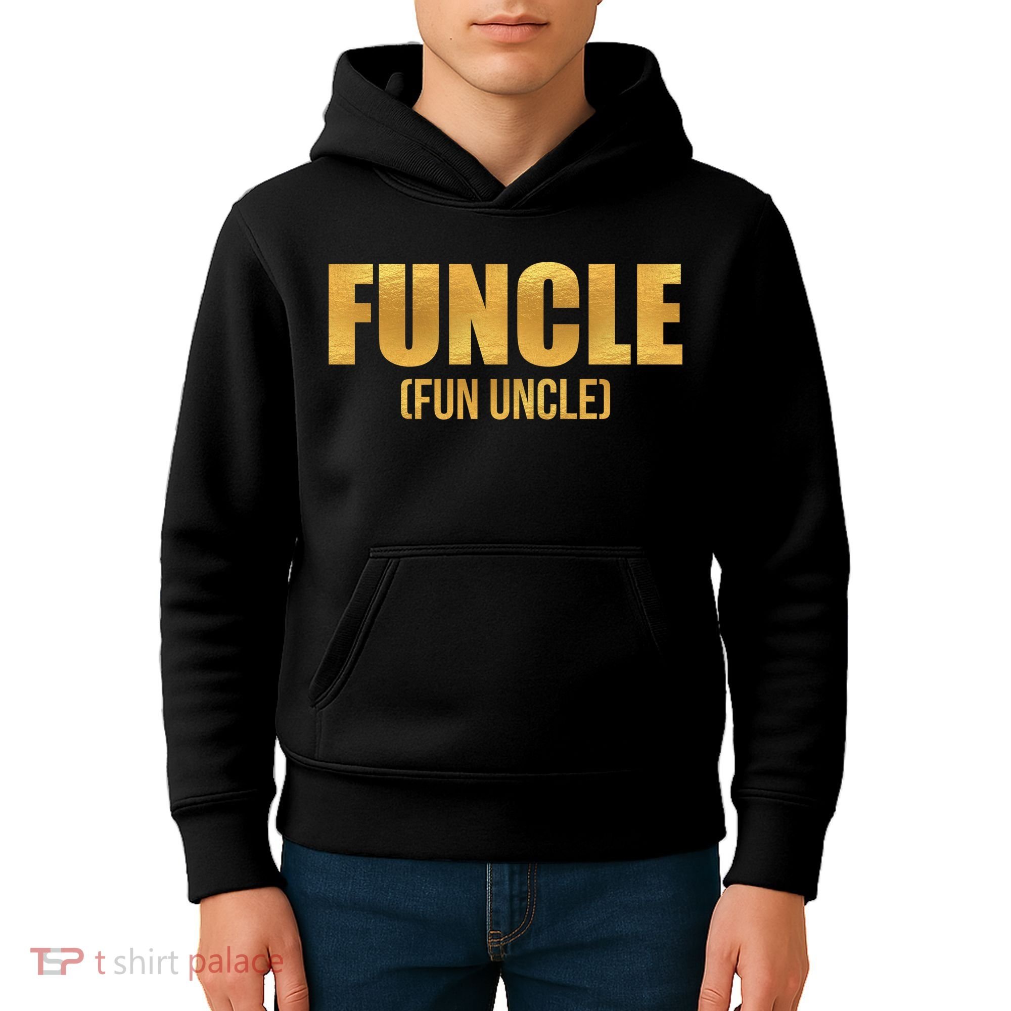 Limited Edition FUNCLE Fun Uncle Gold Print Kids Hoodie