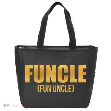 Limited Edition FUNCLE Fun Uncle Gold Print Tote Bag