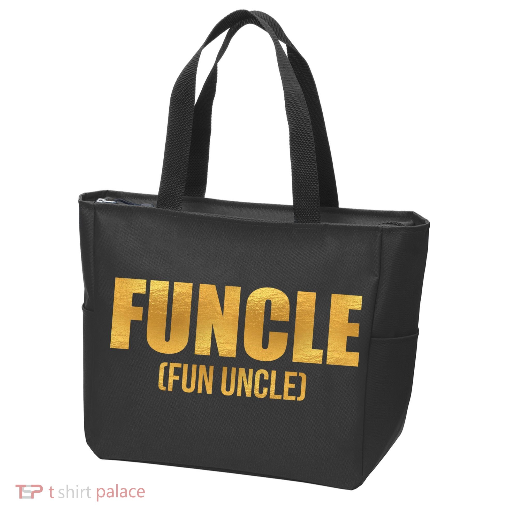 Limited Edition FUNCLE Fun Uncle Gold Print Tote Bag