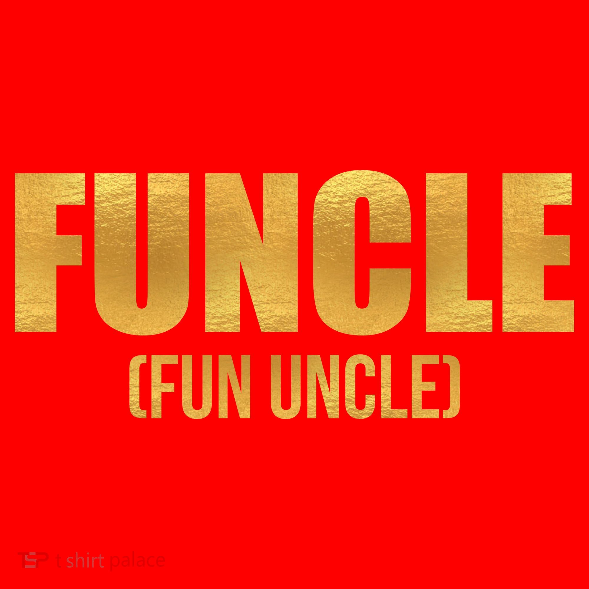 Limited Edition FUNCLE Fun Uncle Gold Print Santa Hat