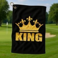 Limited Edition King Gold Print Golf Towel thumb 1