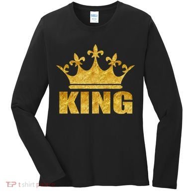 Limited Edition King Gold Print Women's Long Sleeve Shirt