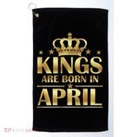 Limited Edition Kings Are Born in April Golf Towel thumb 0