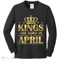 Limited Edition Kings Are Born in April Kids Long Sleeve Shirt thumb 0