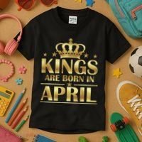 Limited Edition Kings Are Born in April Kids T-Shirt thumb 3