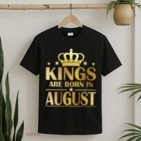 Limited Edition Kings Are Born in August T-Shirt thumb 2