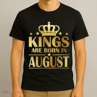 Limited Edition Kings Are Born in August T-Shirt thumb 3
