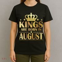 Limited Edition Kings Are Born in August T-Shirt thumb 4