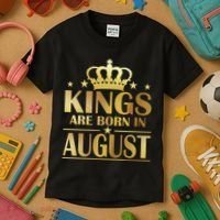 Limited Edition Kings Are Born in August Kids T-Shirt thumb 3