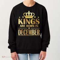 Limited Edition Kings Are Born in December Gold Print Women's Sweatshirt thumb 0