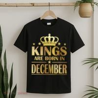 Limited Edition Kings Are Born in December Gold Print T-Shirt thumb 2