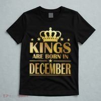 Limited Edition Kings Are Born in December Gold Print T-Shirt thumb 5