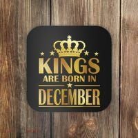 Limited Edition Kings Are Born in December Gold Print Coaster thumb 0