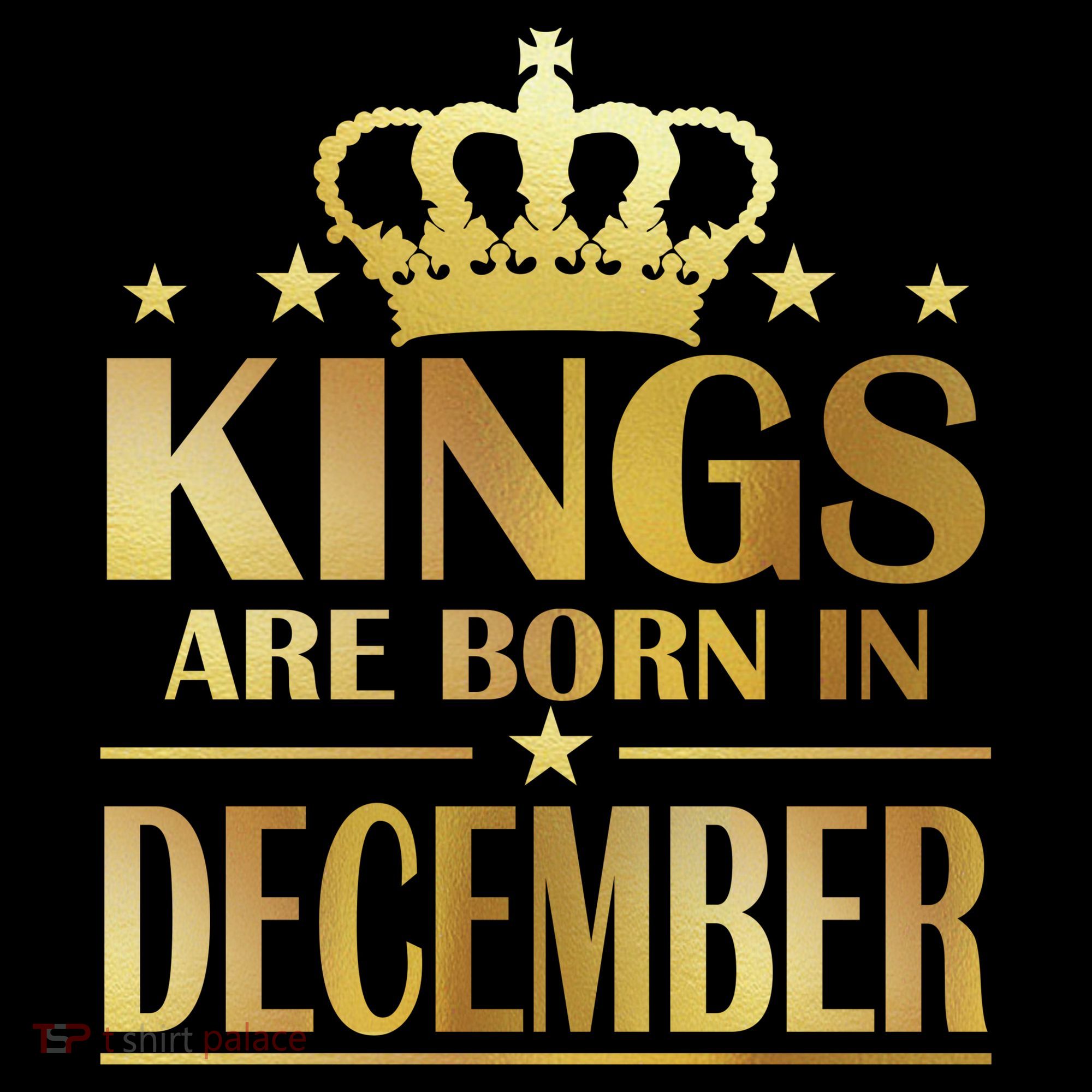 Limited Edition Kings Are Born in December Gold Print Women's Hoodie