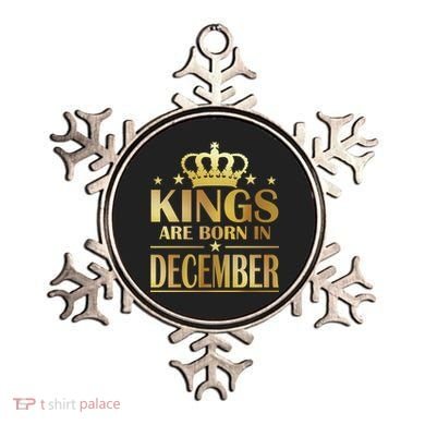 Limited Edition Kings Are Born in December Gold Print Ornament