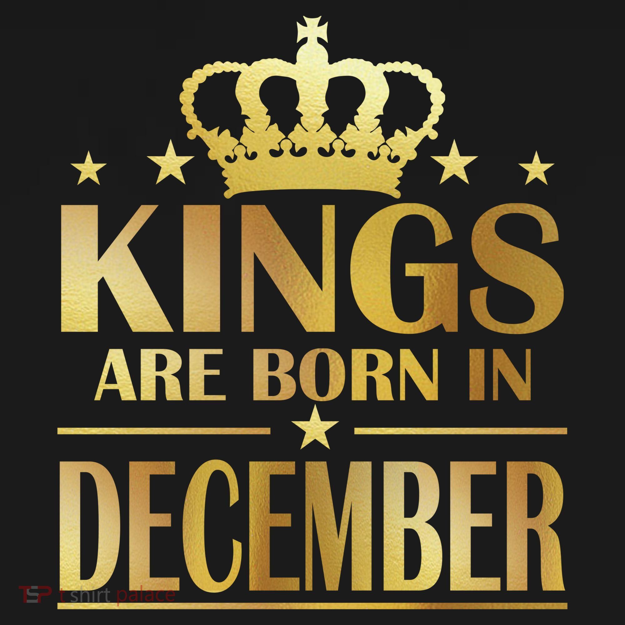 Limited Edition Kings Are Born in December Gold Print Women's Tank Top