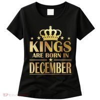 Limited Edition Kings Are Born in December Gold Print Women's T-Shirt thumb 0