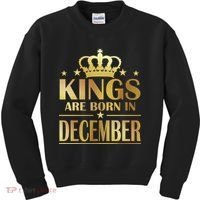 Limited Edition Kings Are Born in December Gold Print Kids Sweatshirt thumb 0