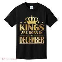 Limited Edition Kings Are Born in December Gold Print Kids T-Shirt thumb 0