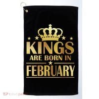 Limited Edition Kings Are Born In February Golf Towel thumb 0