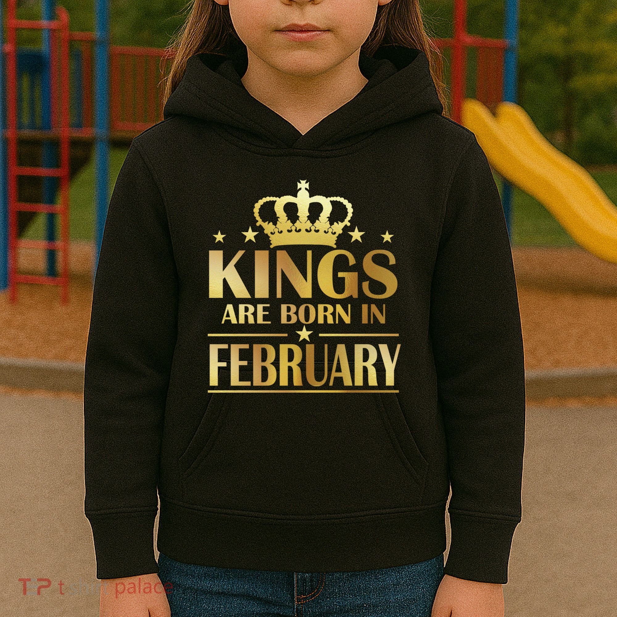 Limited Edition Kings Are Born In February Kids Hoodie