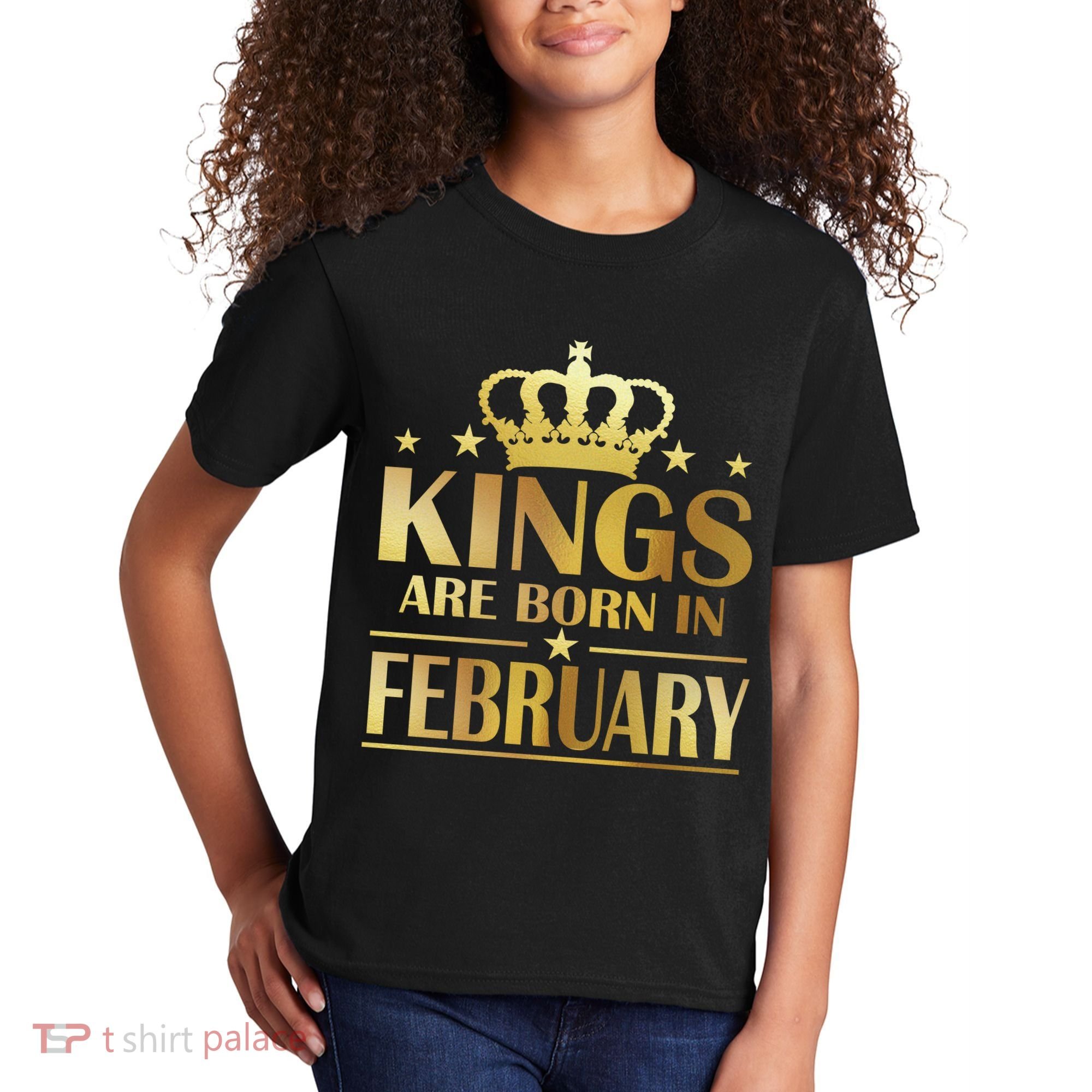 Limited Edition Kings Are Born In February Kids T-Shirt
