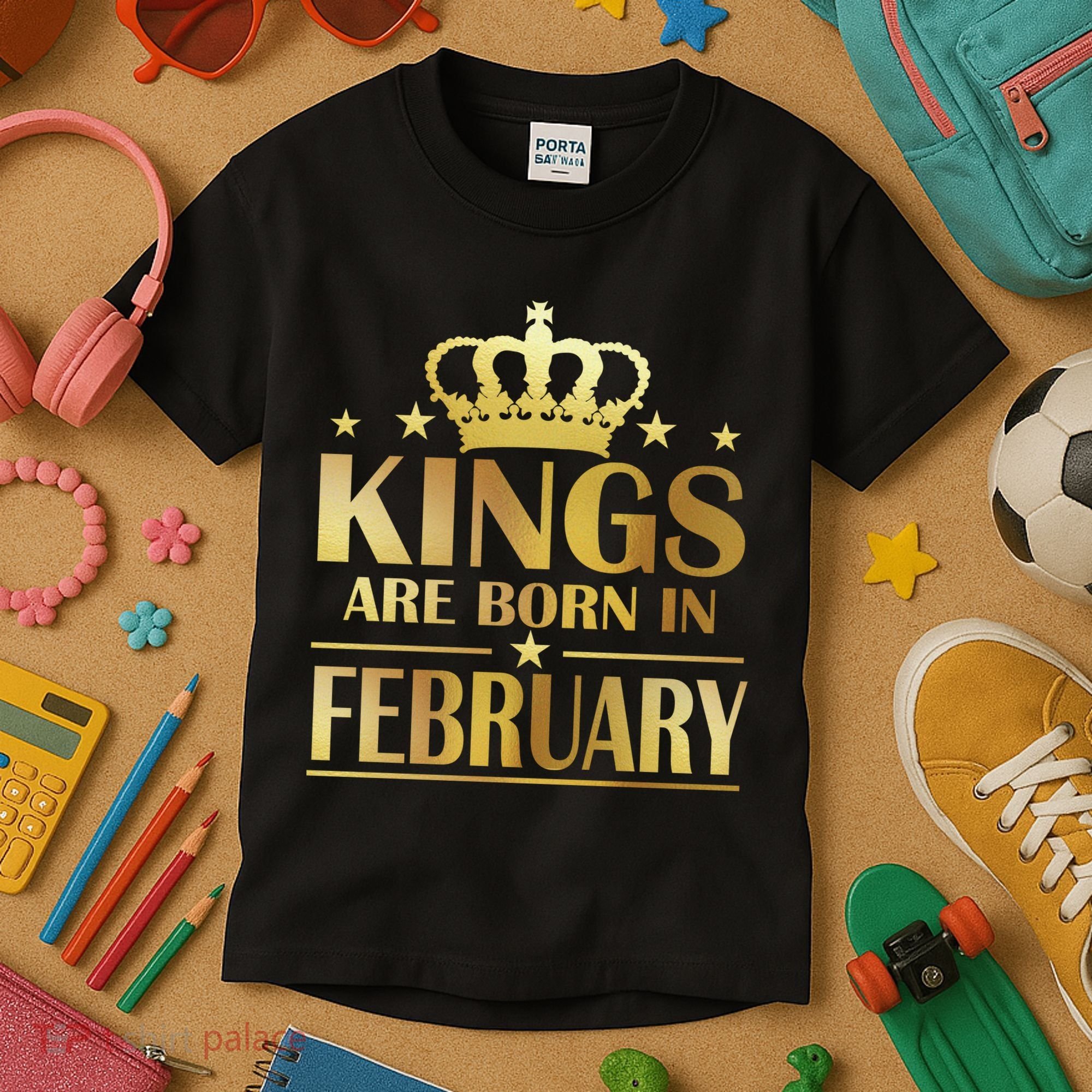 Limited Edition Kings Are Born In February Kids T-Shirt