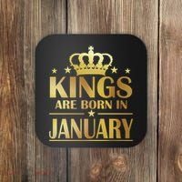 Limited Edition Kings Are Born in January Gold Print Coaster thumb 0