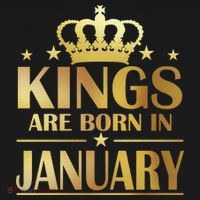 Limited Edition Kings Are Born in January Gold Print Women's Hoodie thumb 2