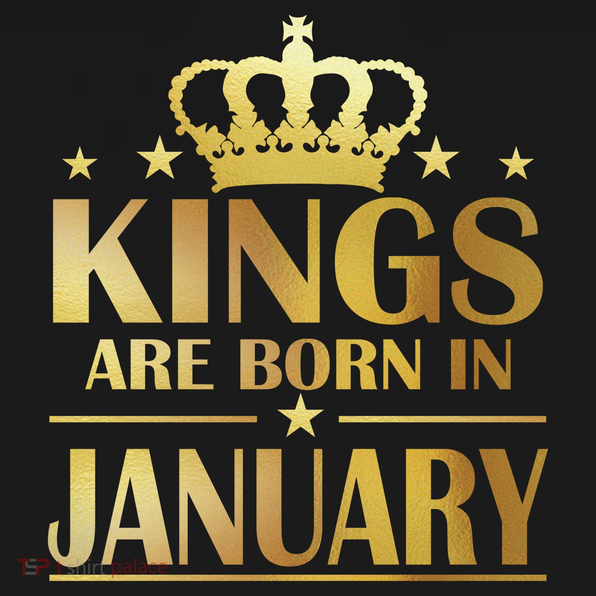 Limited Edition Kings Are Born in January Gold Print Women's Hoodie