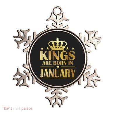 Limited Edition Kings Are Born in January Gold Print Ornament