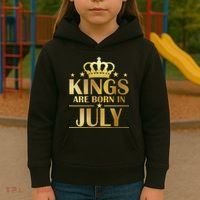 Limited Edition Kings Are Born in July Kids Hoodie thumb 3