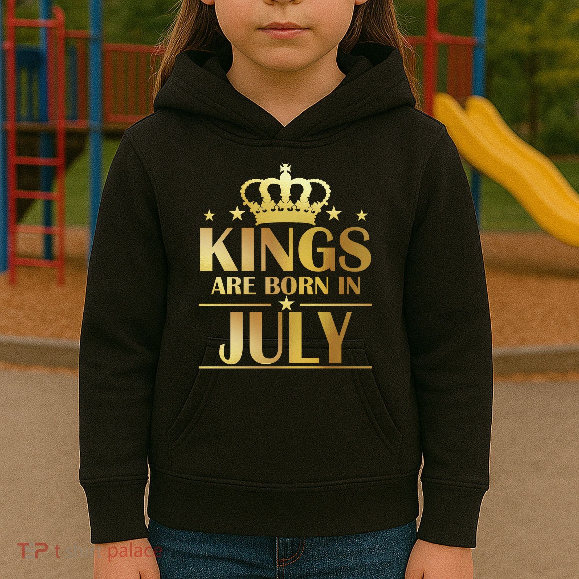 Limited Edition Kings Are Born in July Kids Hoodie