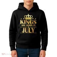 Limited Edition Kings Are Born in July Kids Hoodie thumb 4