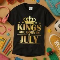 Limited Edition Kings Are Born in July Kids T-Shirt thumb 3