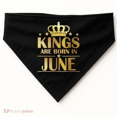 Limited Edition Kings Are Born in June USA-Made Doggie Bandana