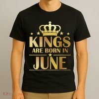 Limited Edition Kings Are Born in June T-Shirt thumb 3
