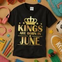 Limited Edition Kings Are Born in June Kids T-Shirt thumb 3