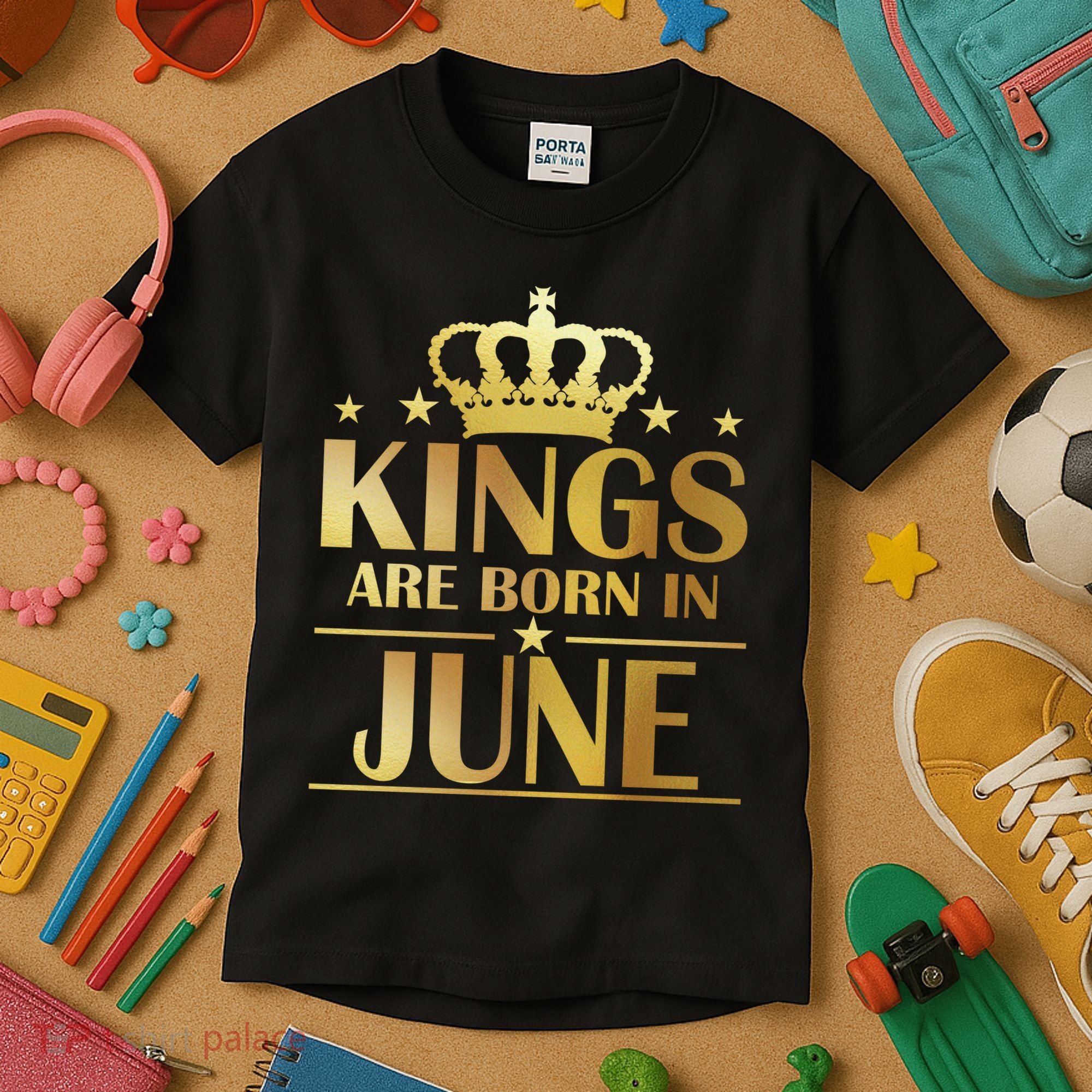 Limited Edition Kings Are Born in June Kids T-Shirt