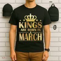 Limited Edition Kings Are Born in March T-Shirt thumb 6