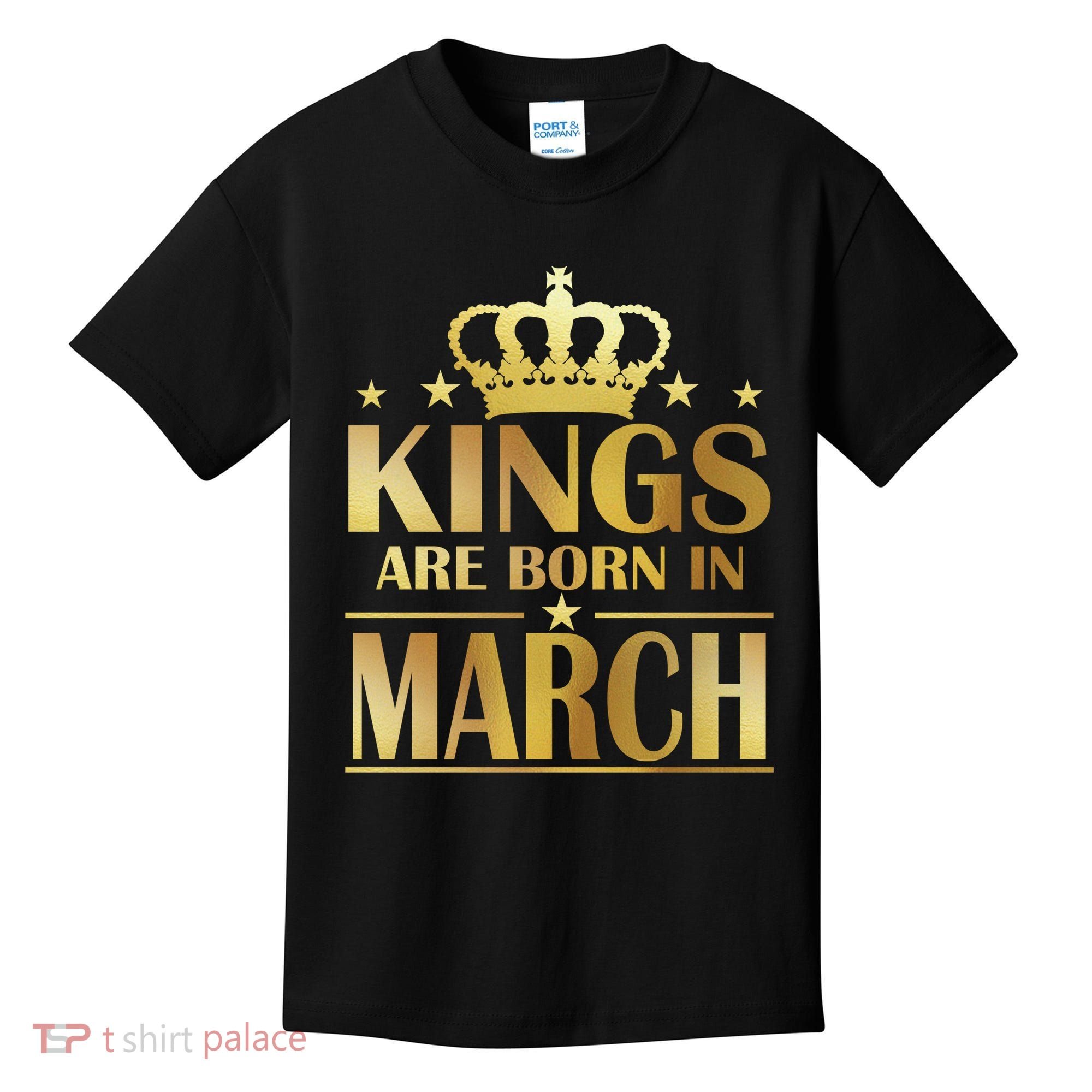 Limited Edition Kings Are Born in March Kids T-Shirt
