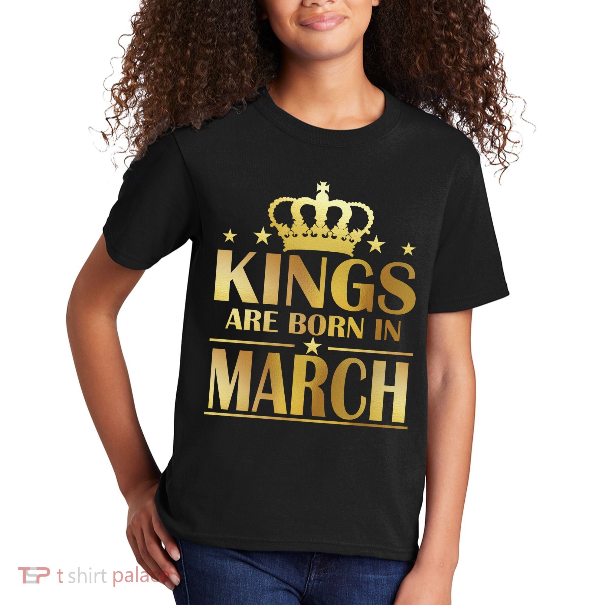 Limited Edition Kings Are Born in March Kids T-Shirt