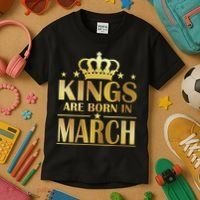 Limited Edition Kings Are Born in March Kids T-Shirt thumb 3