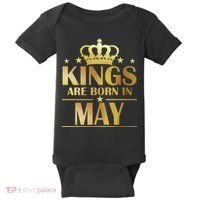 Limited Edition Kings Are Born in May Baby Bodysuit thumb 0
