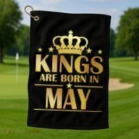 Limited Edition Kings Are Born in May Golf Towel thumb 1